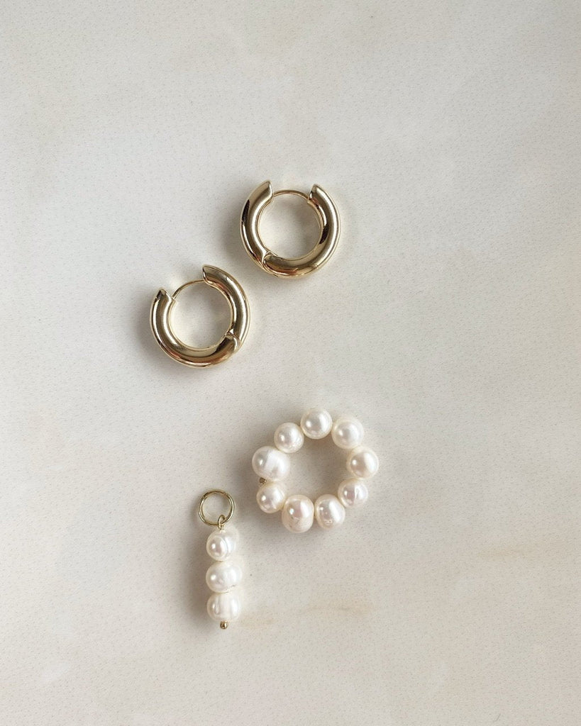 Different earrings with pearls