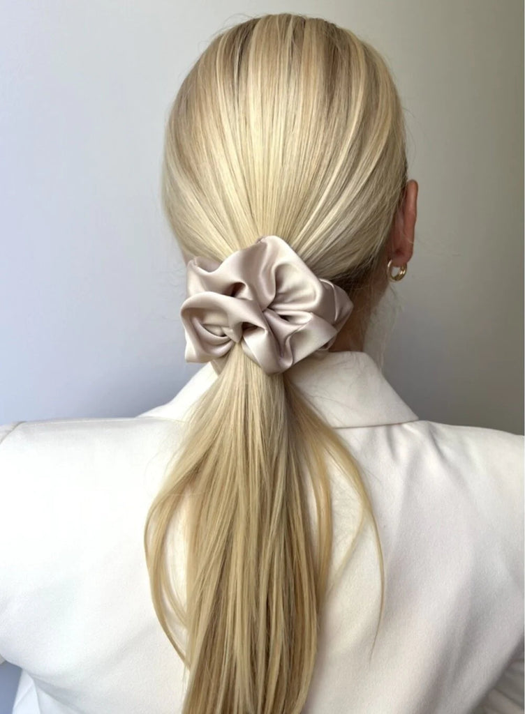 Massive nude hair scrunchie