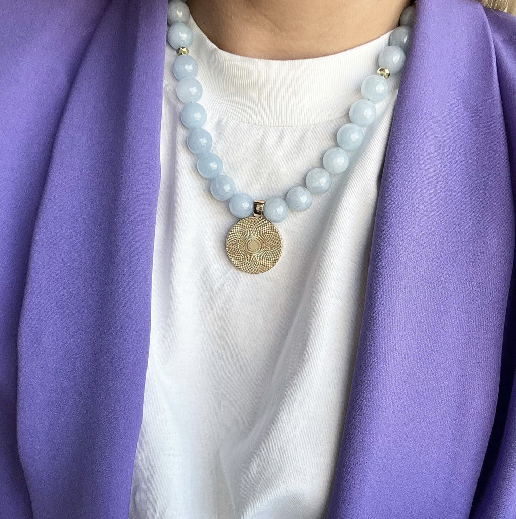 Light blue necklace Spring