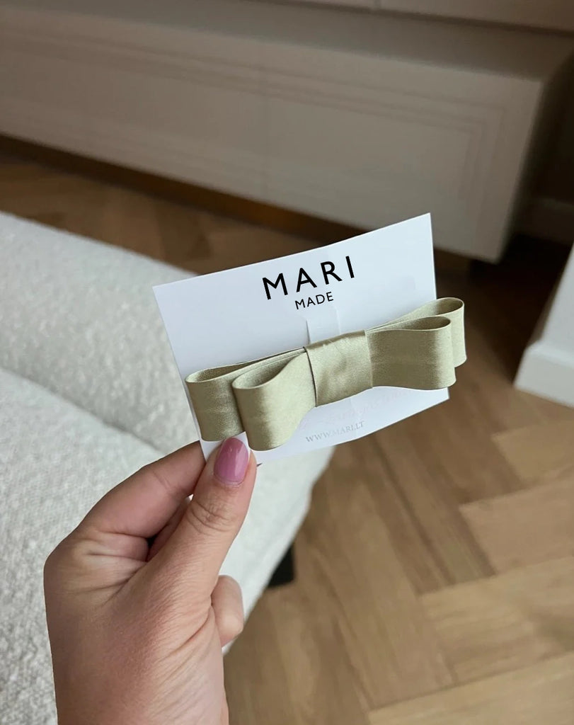 Gold ribbon hair clip