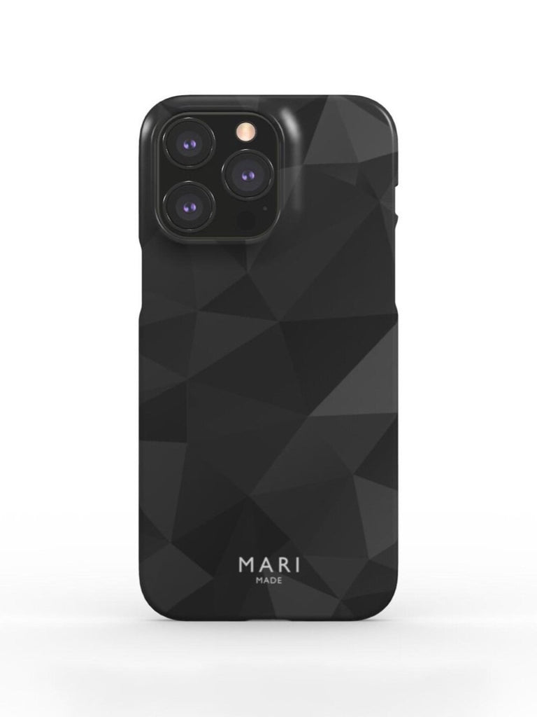 Black phone case with ornament