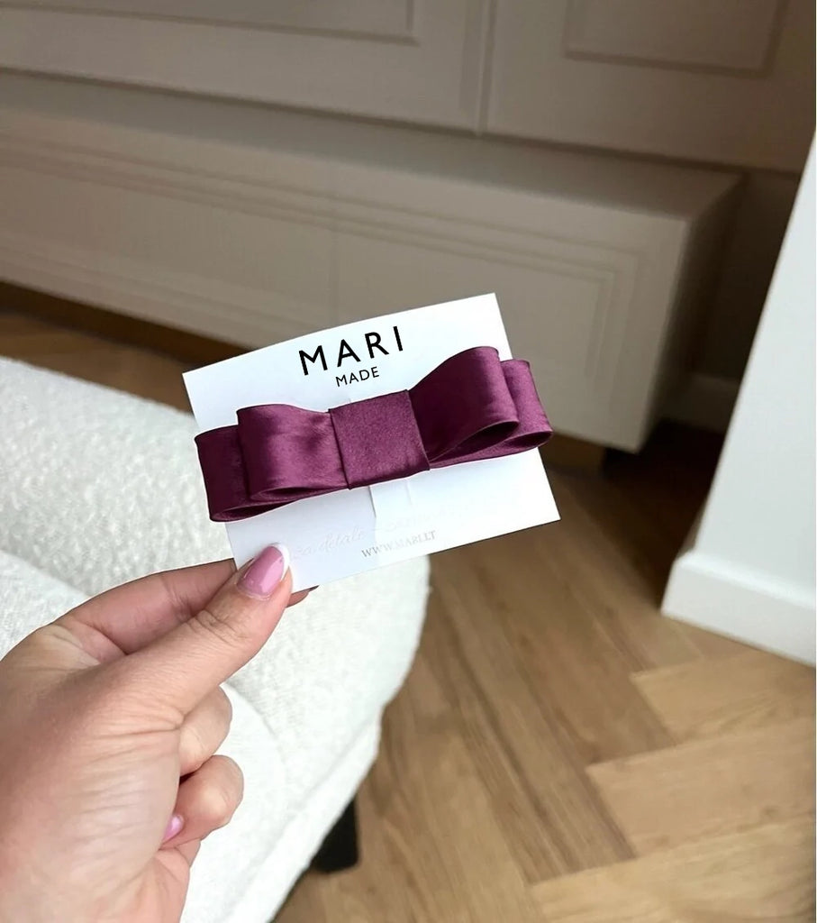 Purple ribbon hair clip