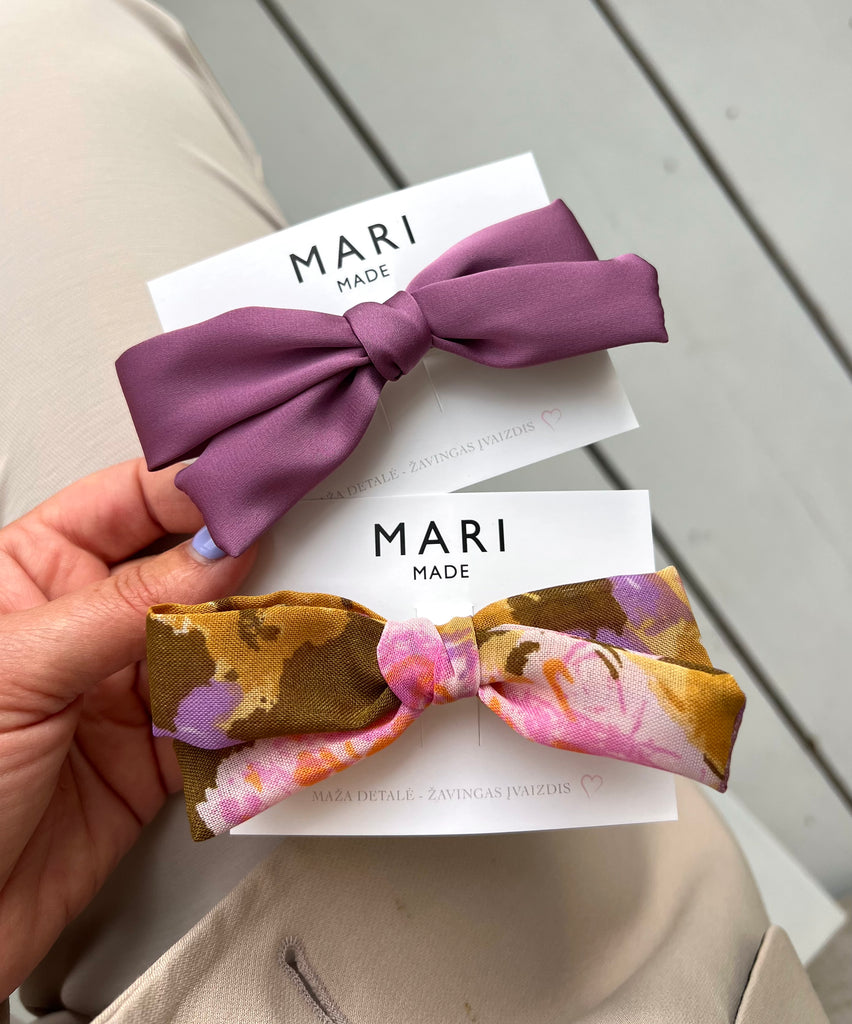 Mini bow hair clips