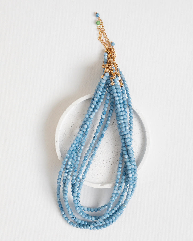 Baby blue minimalist necklace