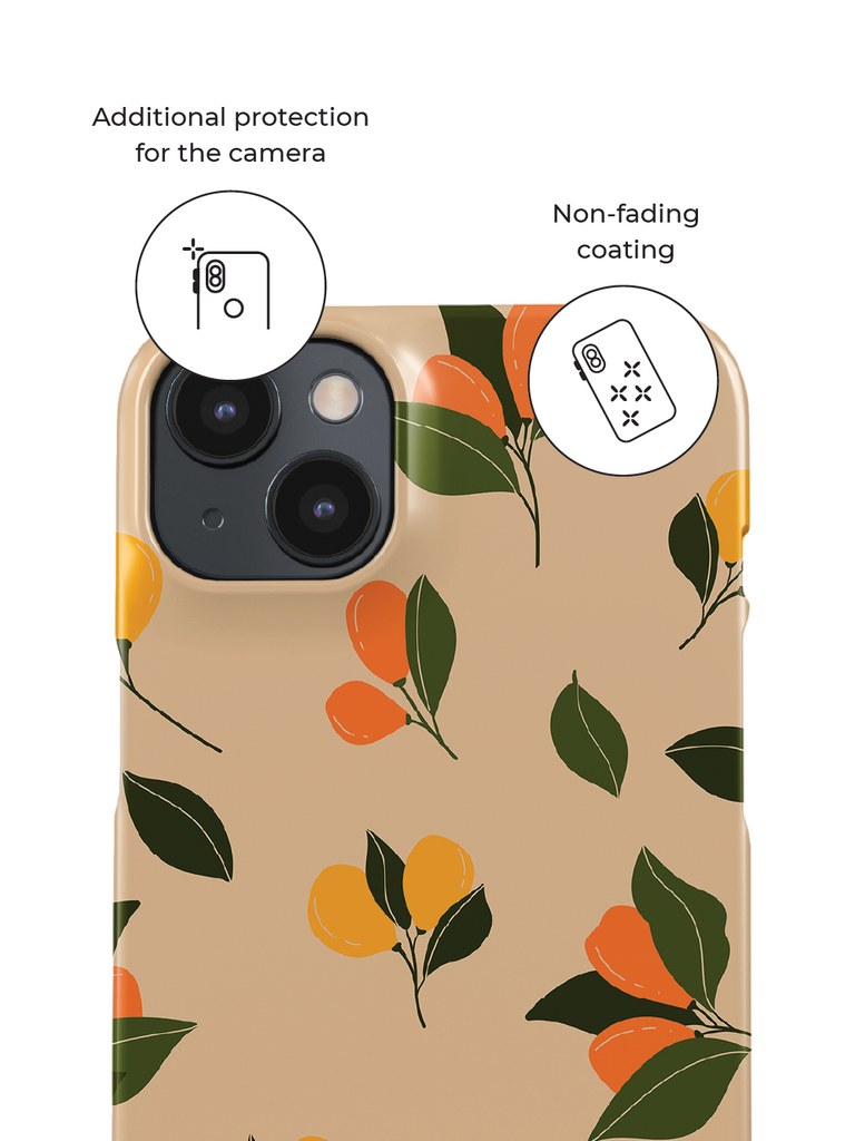 Phone case with additional protection for the camera