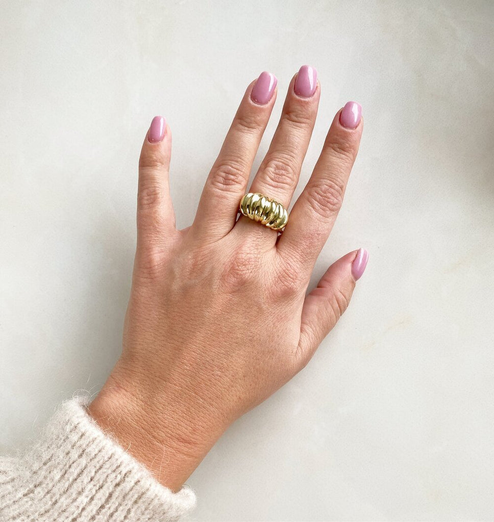 Massive gold colour ring