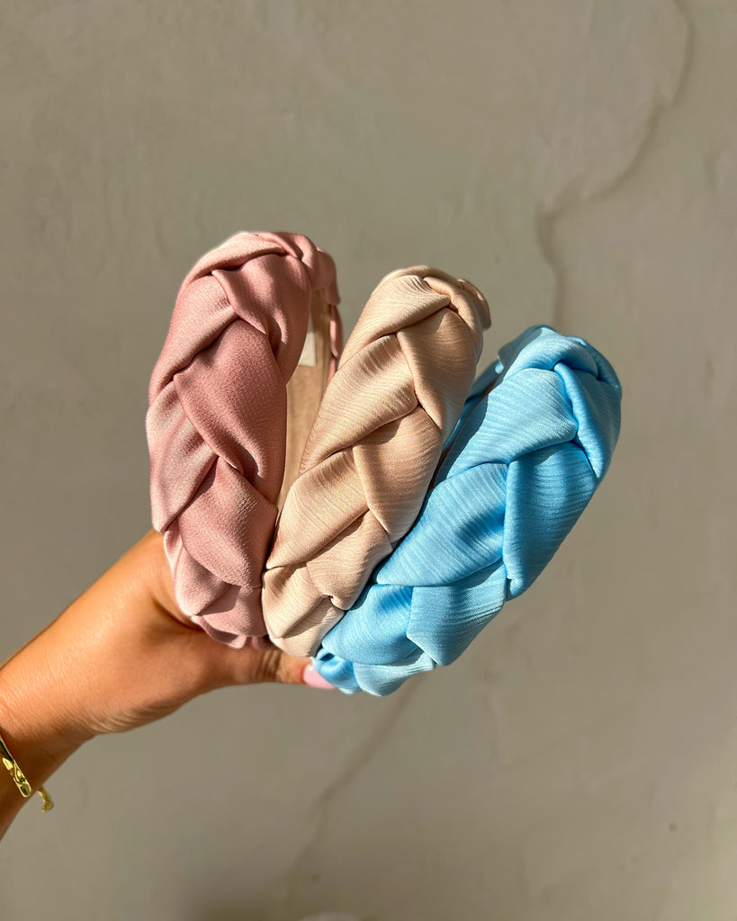 Pastel colours woven headbands