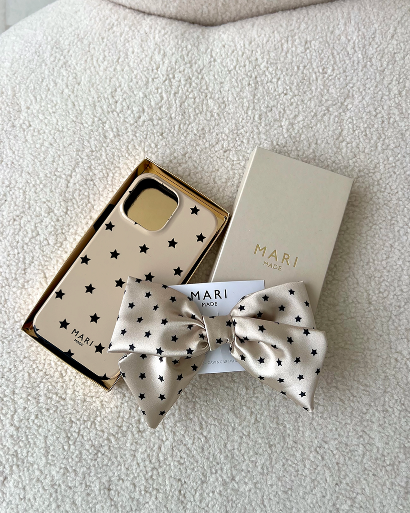 Bow hair clip and phone case match