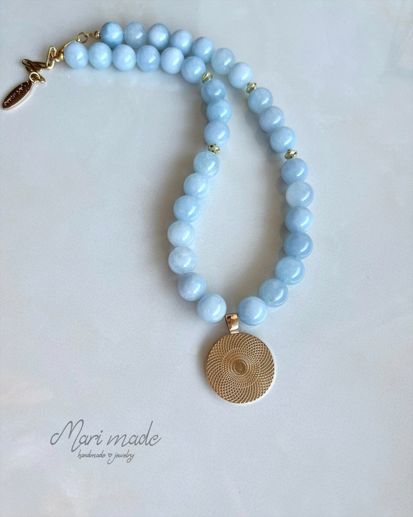 Baby blue necklace