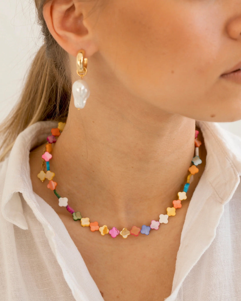 Colorful necklace for spring