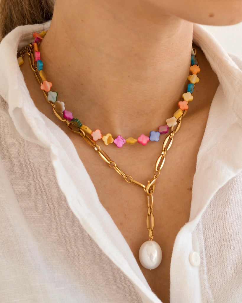 Fruity Forest minimalist pendant and necklace set
