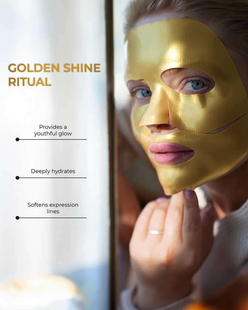 unique hydrogel mask with gold