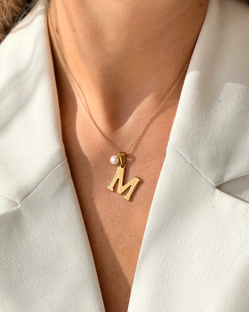 Necklace with letter