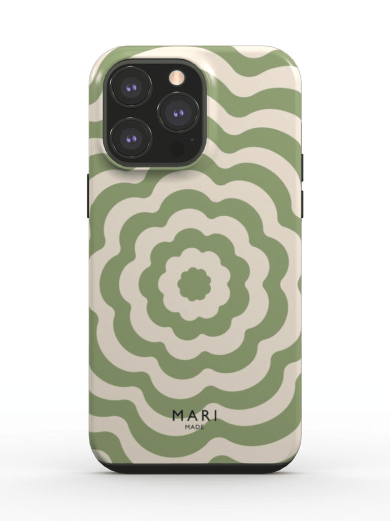 Green and white phone case