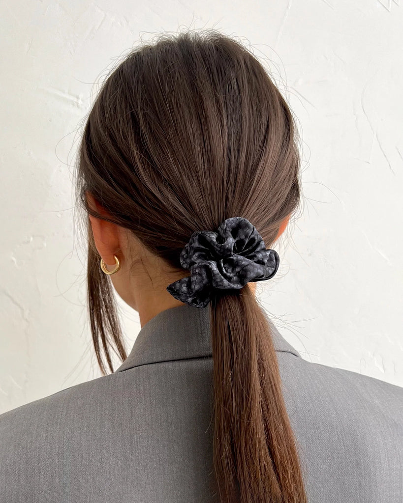 Dark grey small size scrunchie