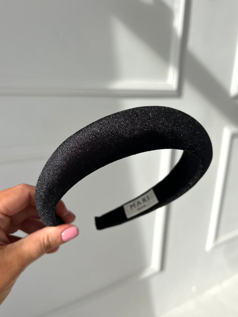 Black velour headband