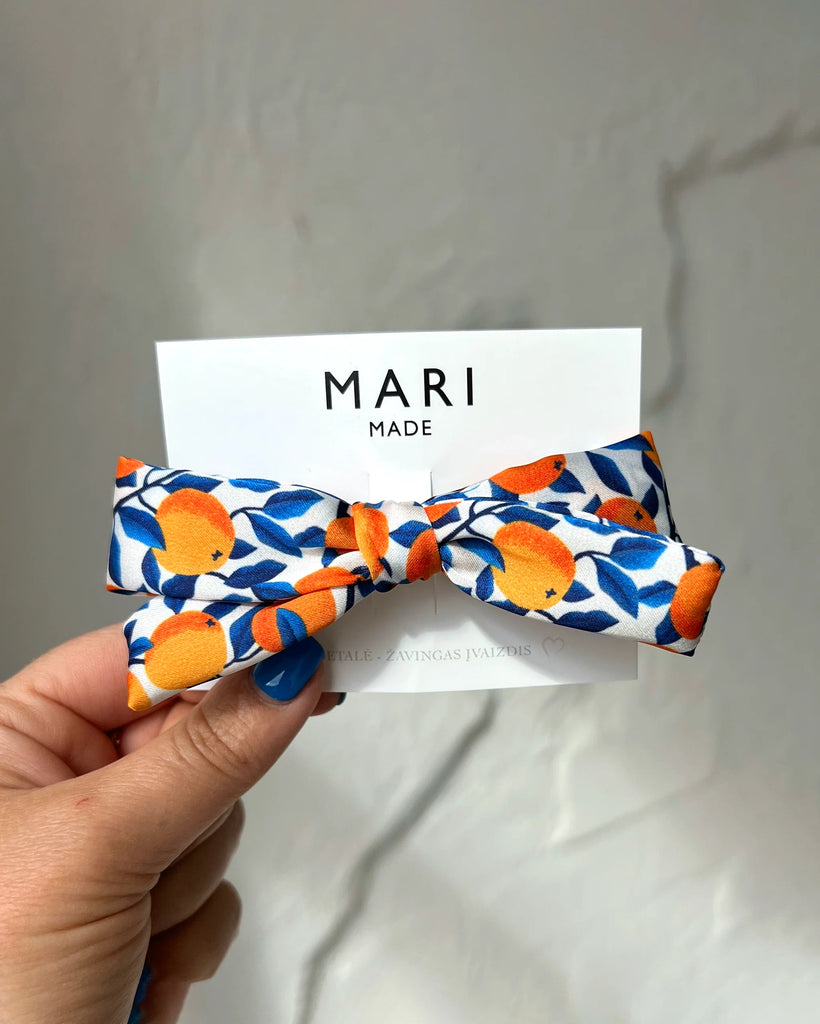 ORANGES MINI BOW BARRETTE