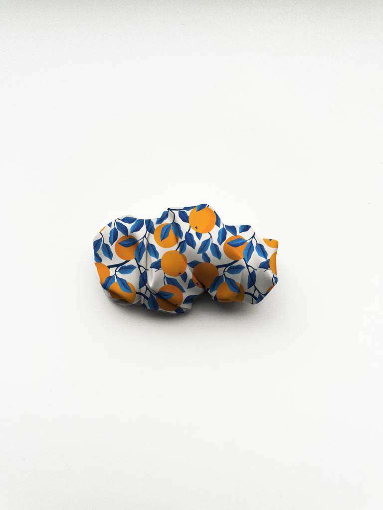 Oranges scrunchie hair clip