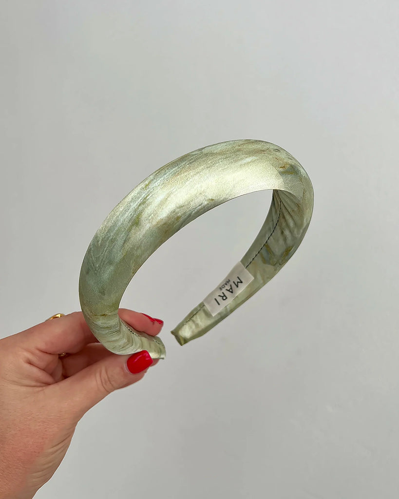 MINT MARBLE PLAIN LONG HEADBAND