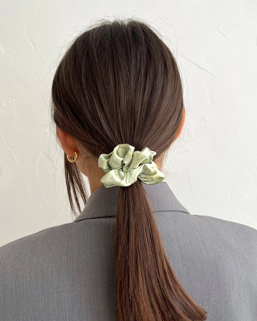 Light green scrunchie