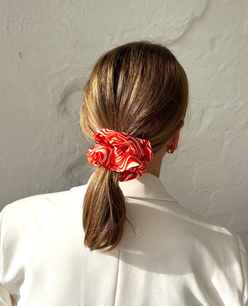 Large size orange scrunchie