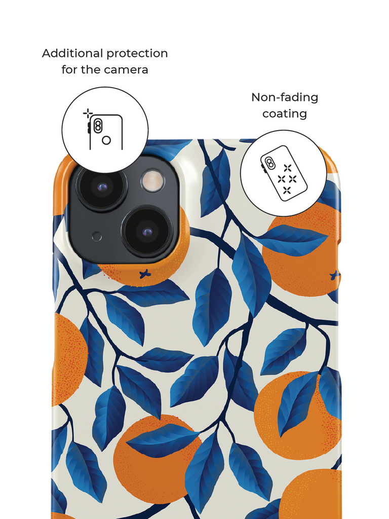 Phone case with additional protection for the camera