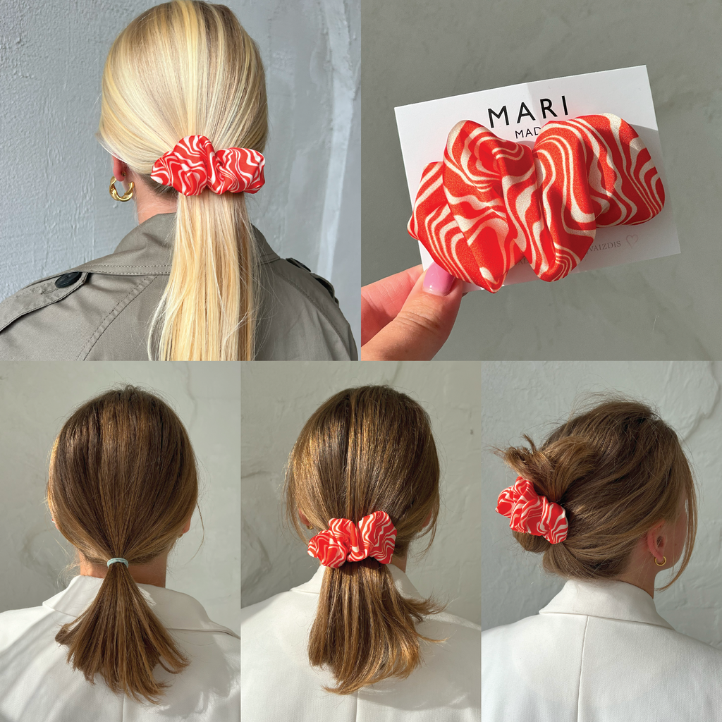 Orange dance scrunchie hair clip