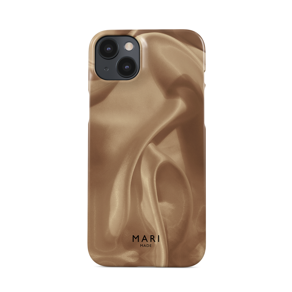 Brown silk phone case