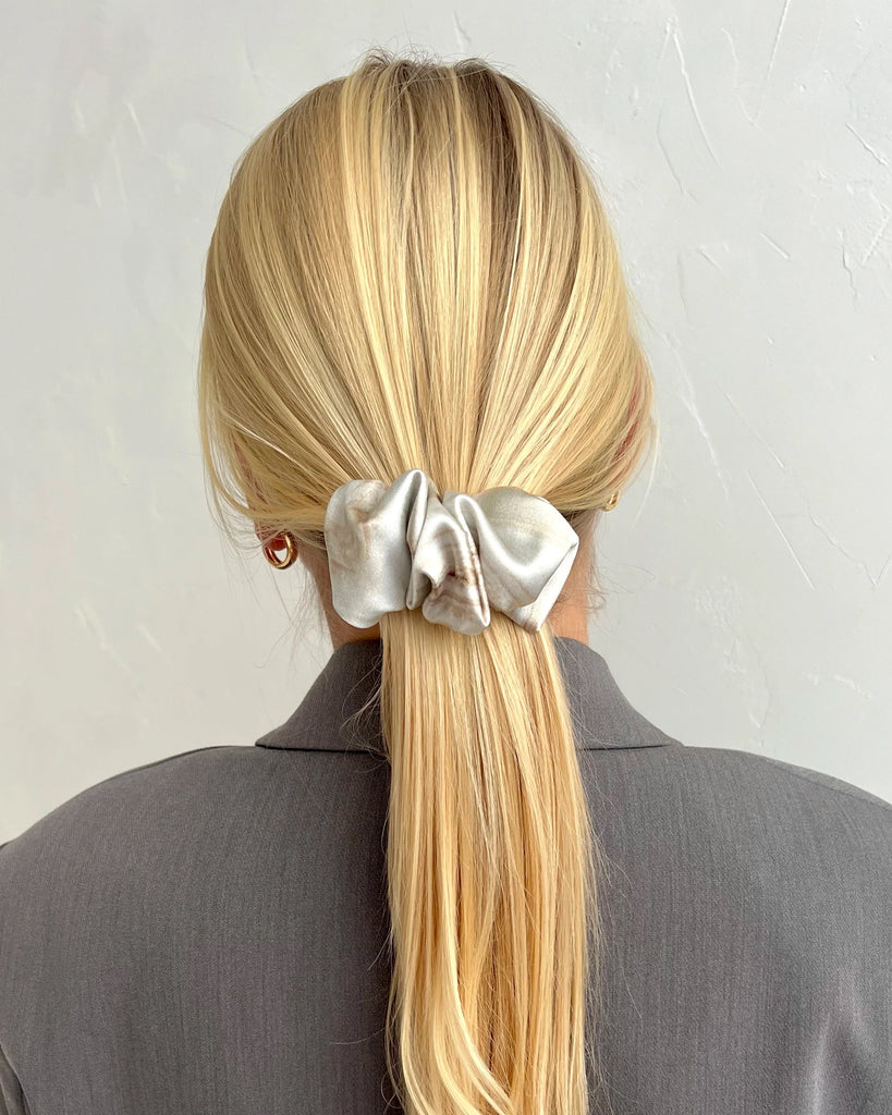 Quartz scrunchie barrette from exclusive fabric