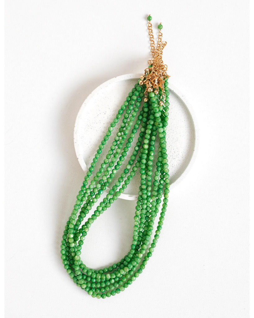 Bright green necklaces