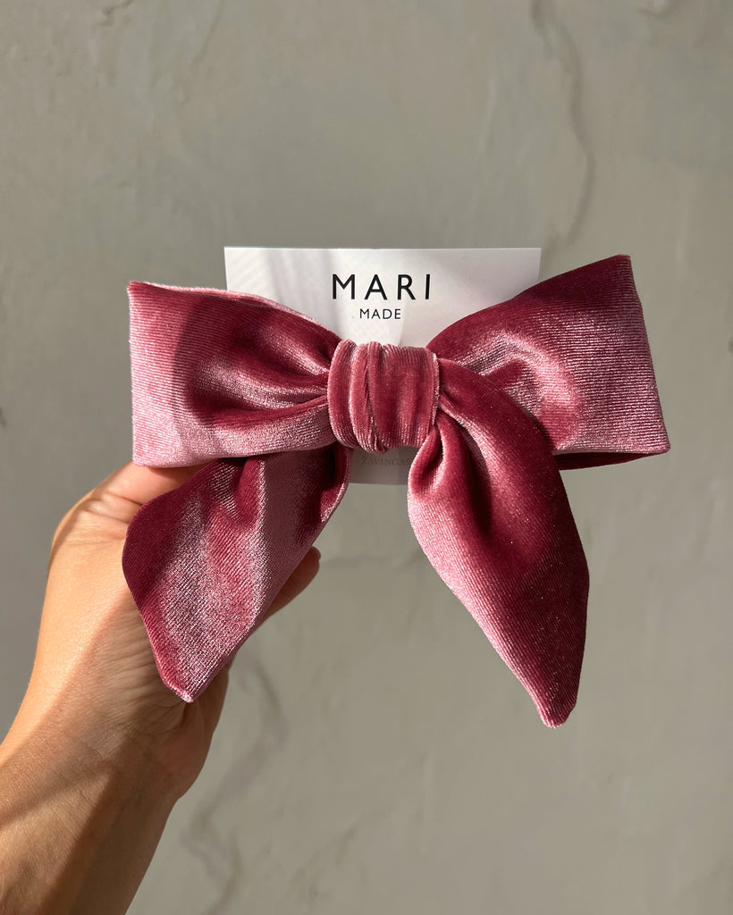 PINK BOW BARRETTE