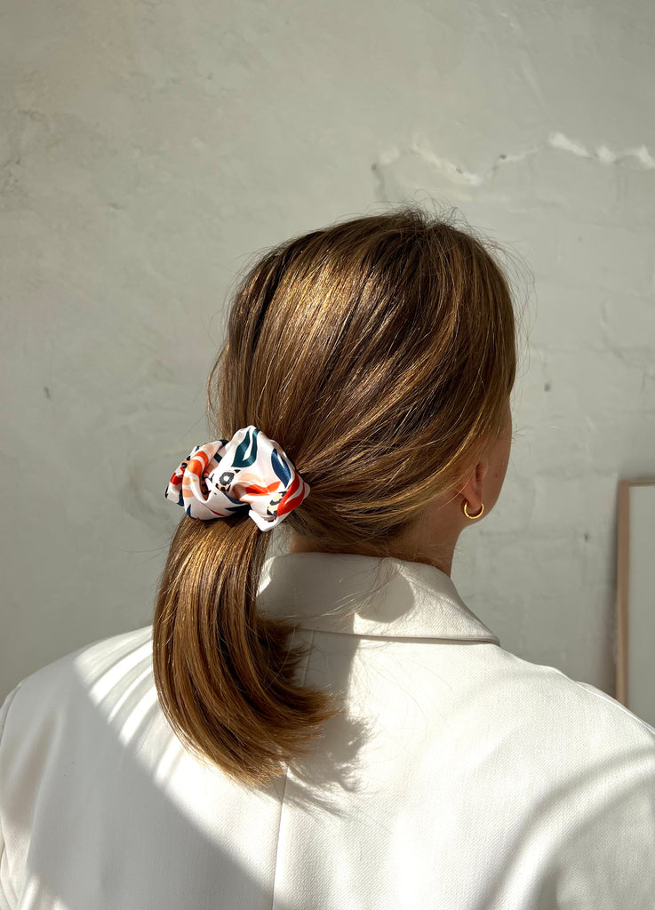 Sweet Scrunchie Hair Clip and Swarovski Earrings