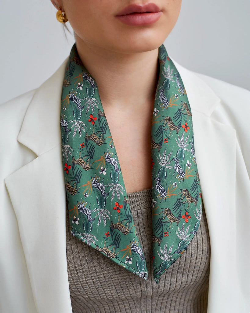 Green safari scarf