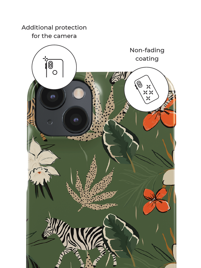 Phone case with additional protection for the camera