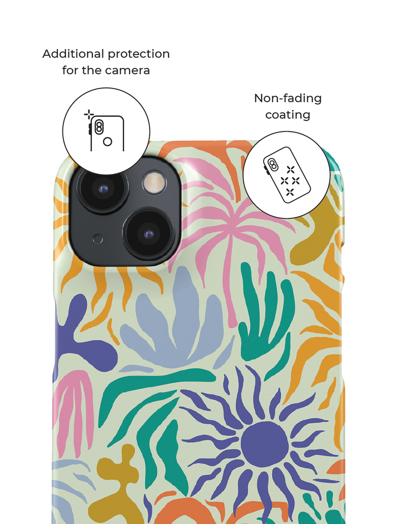 Phone case with additional protection for the camera