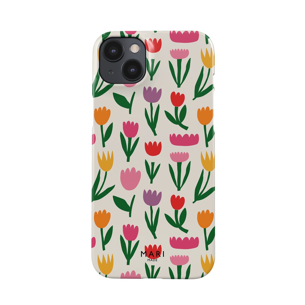 Phone case with tulps for the summer