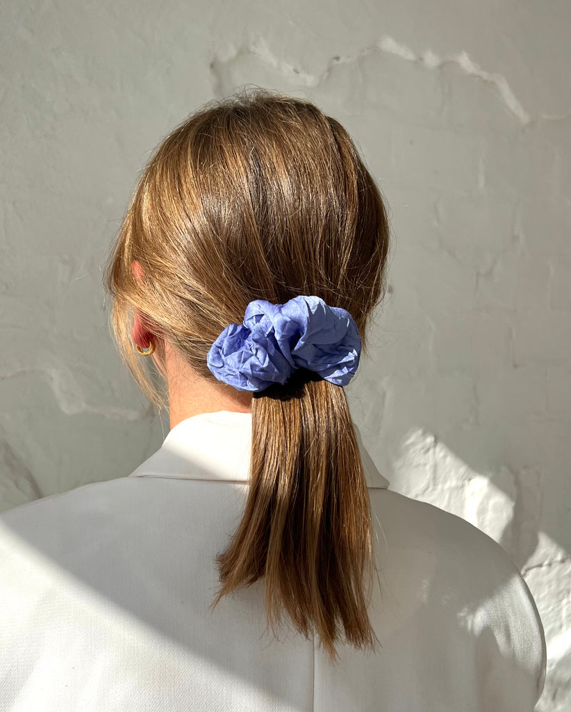 Purple scrunchie hair clip