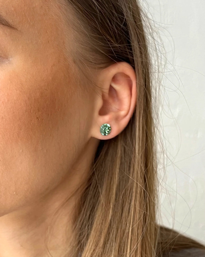 Bright green earrings