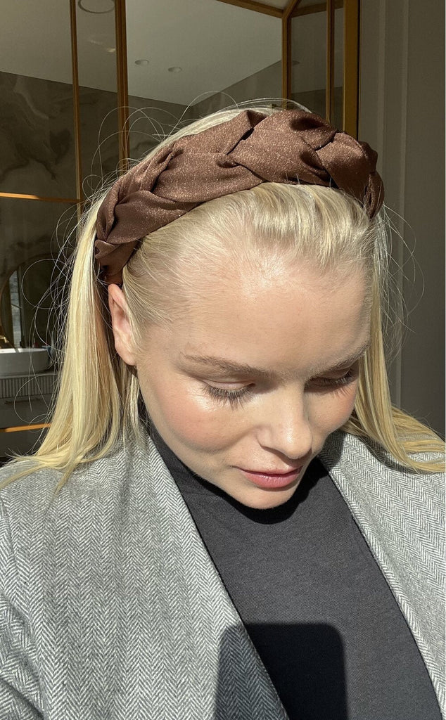 Brown woven headband