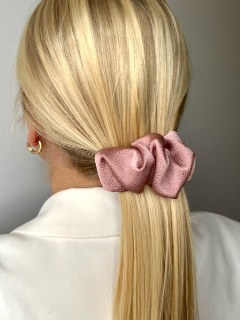 Rose scrunchie hair clip