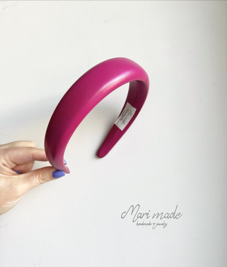 Fuchsia plain headband