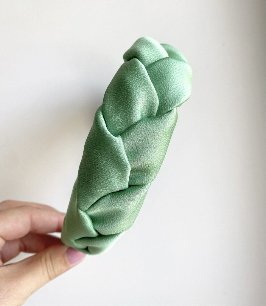 Greenish woven headband