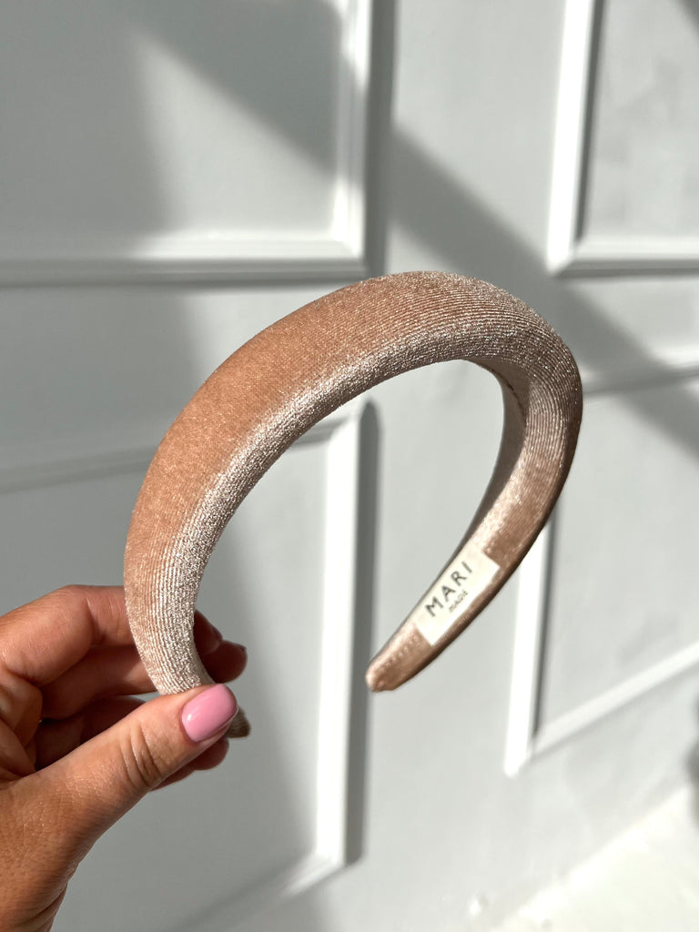 Creamy velour plain headband