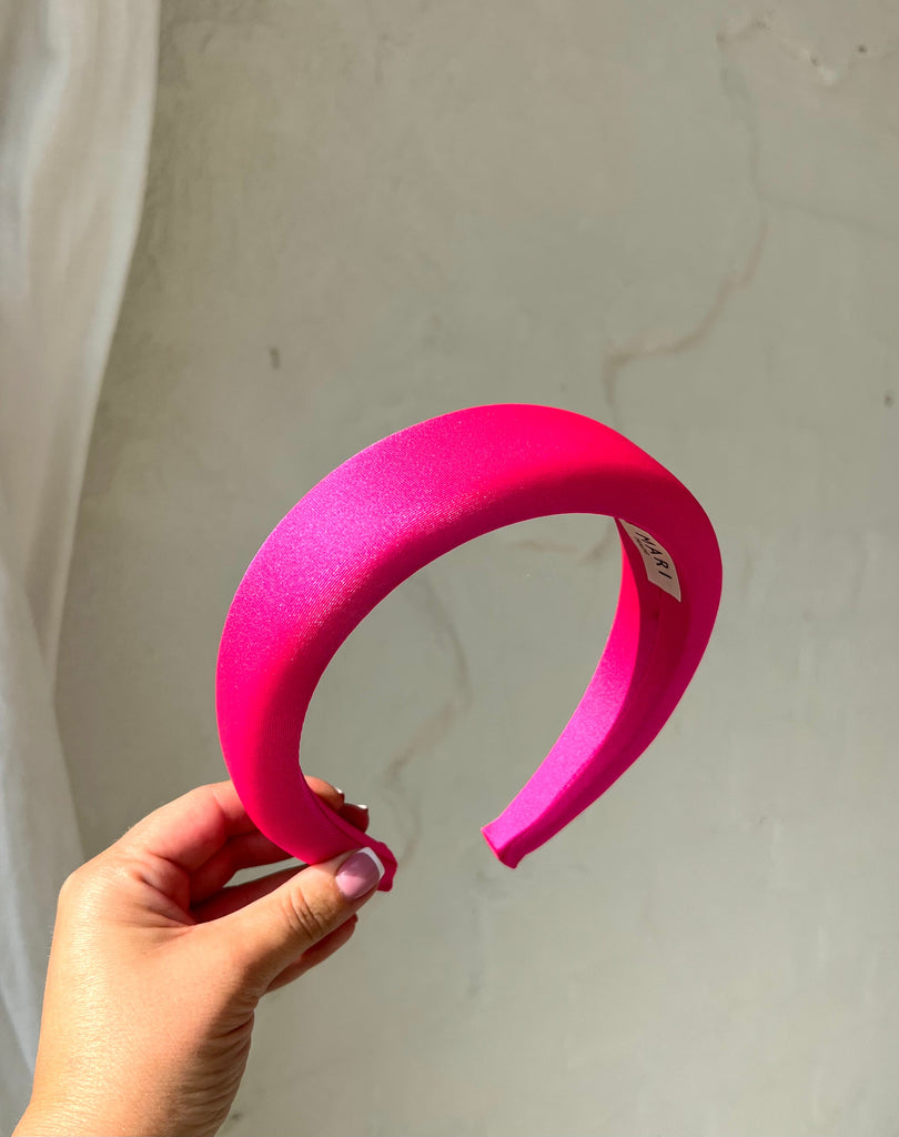 Bright pink sparkling massive headband