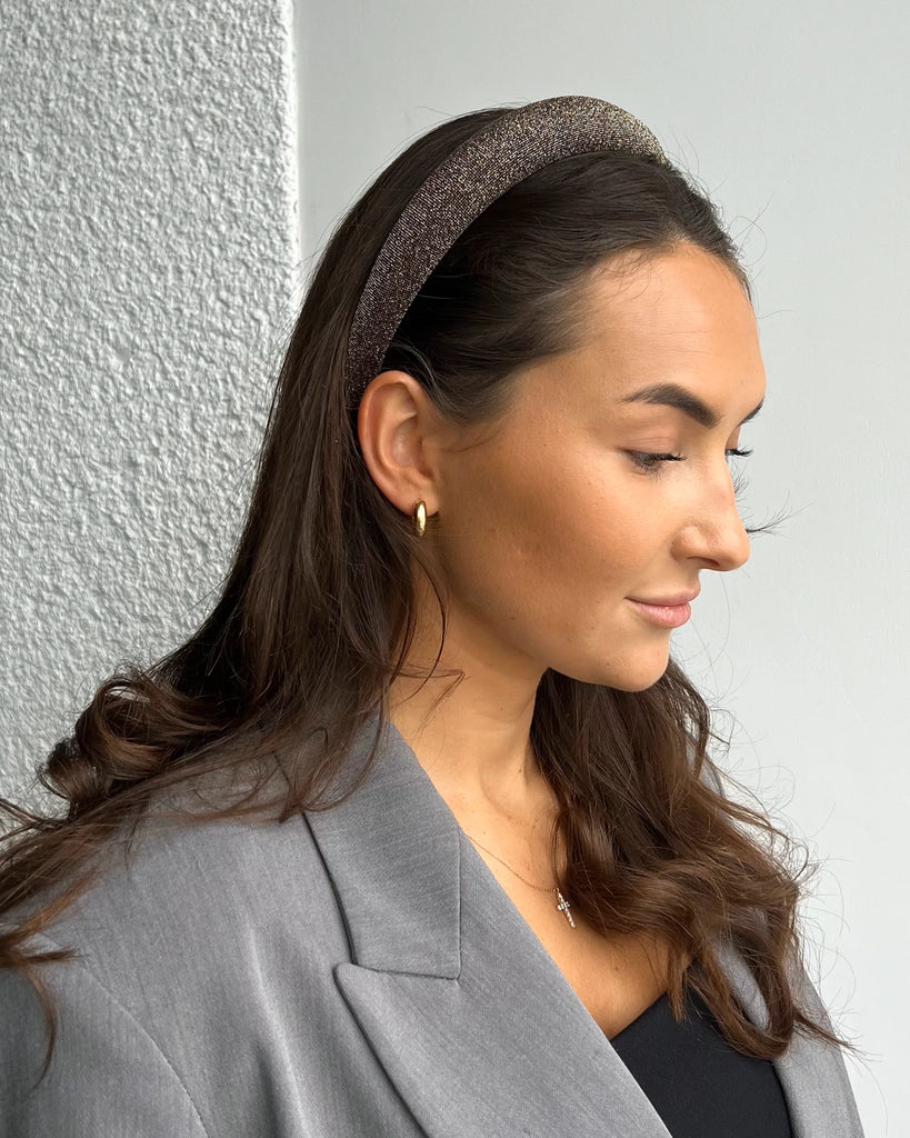 Brown sparkling plain headband