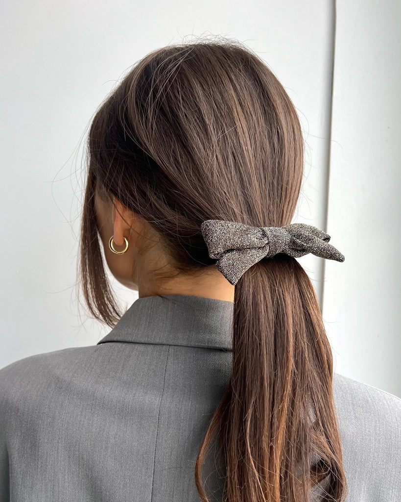 Sparkling brown mini bow accessory