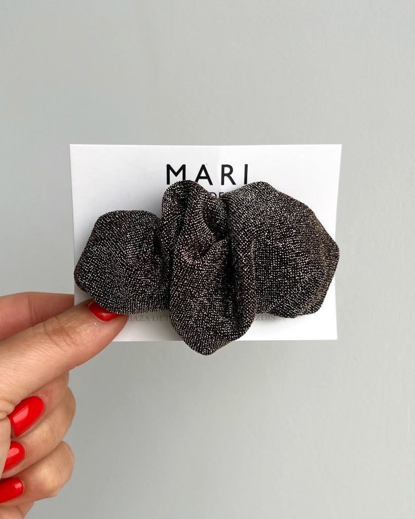 Shining brown scrunchie hair clip