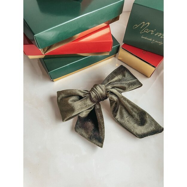 Chaki bow hair clip