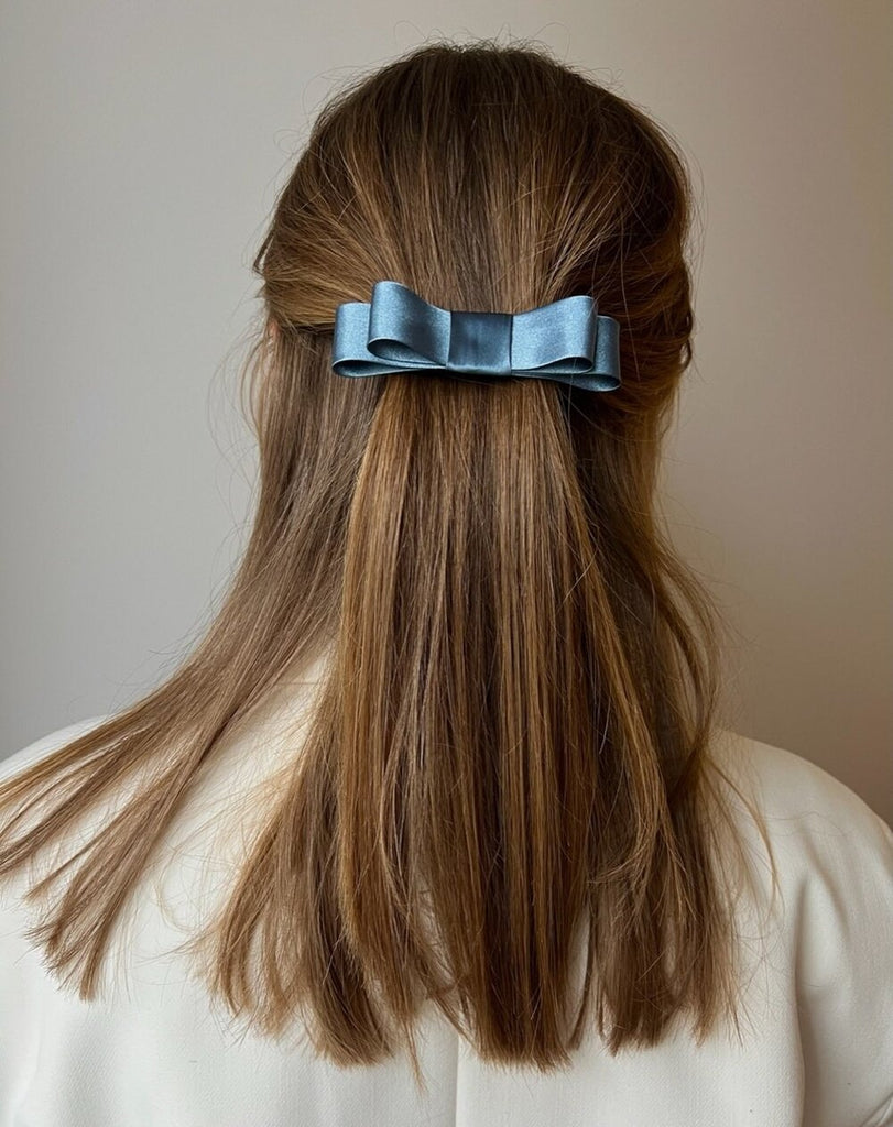 MINT RIBBON BARRETTE